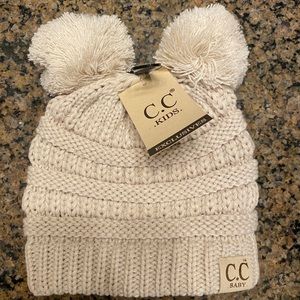 CC Beanie Baby Pink with Two Poms NWT